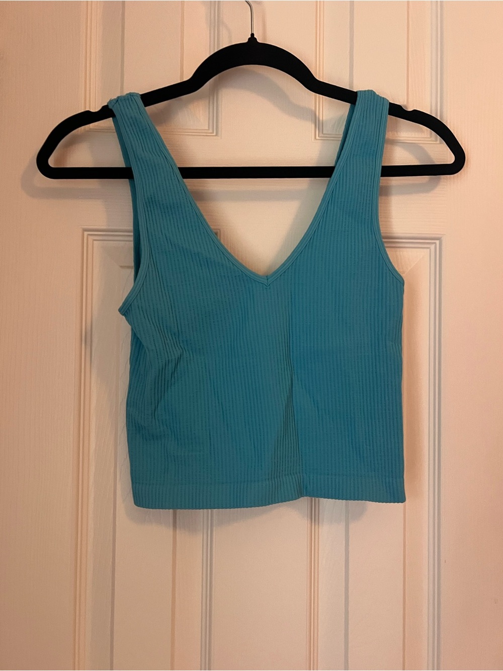 Nikibiki Teal Ribbed V-Neck Tank Top